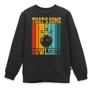 Bowling - Sweat Premium enfant bio - noir - Devant - AI Model Kid Female (0cm)