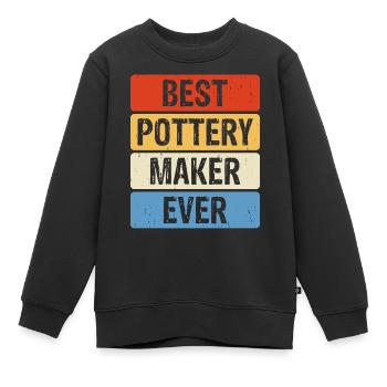Töpfern Töpferei Töpfer - Kinder Premium Organic Sweatshirt - Schwarz - Vorne - AI Model Kid Female (0cm)