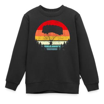 Paragliding Gleitschirmfliegen - Kinder Premium Organic Sweatshirt - Schwarz - Vorne - AI Model Kid Female (0cm)