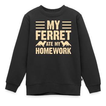 Frettchen - Kinder Premium Organic Sweatshirt - Schwarz - Vorne - AI Model Kid Female (0cm)