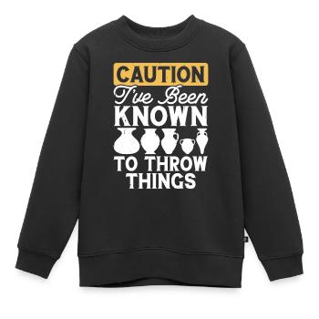 Töpfern Töpferei Töpfer - Kinder Premium Organic Sweatshirt - Schwarz - Vorne - AI Model Kid Female (0cm)