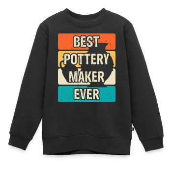Töpfern Töpferei Töpfer - Kinder Premium Organic Sweatshirt - Schwarz - Vorne - AI Model Kid Female (0cm)