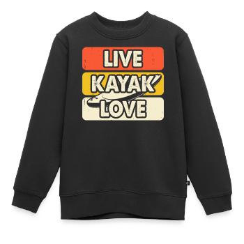 Kajak Kajakfahrer Kajaker - Kinder Premium Organic Sweatshirt - Schwarz - Vorne - AI Model Kid Female (0cm)