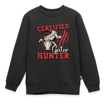 Alligator Hunting Certified Gator Hunter Hunting - Kinder Premium Organic Sweatshirt - Schwarz - Vorne - AI Model Kid Female (0cm)