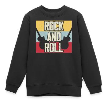 Rock and roll - Sweat Premium enfant bio - noir - Devant - AI Model Kid Female (0cm)