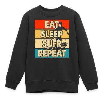 Surfeur - Sweat Premium enfant bio - noir - Devant - AI Model Kid Female (0cm)