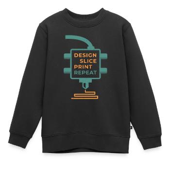 Impression 3D | pour un passionné d’imprimantes 3D - Sweat Premium enfant bio - noir - Devant - AI Model Kid Female (0cm)