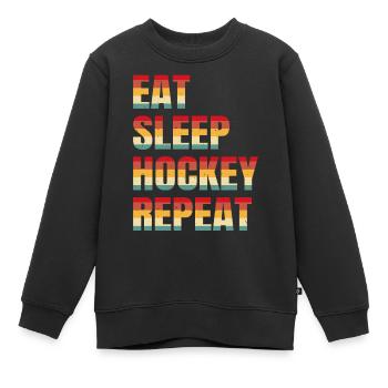 Hockey - Sweat Premium enfant bio - noir - Devant - AI Model Kid Female (0cm)