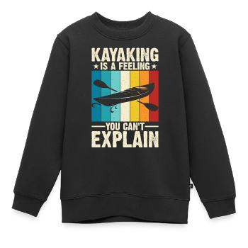 Kajak Kajakfahrer Kajaker - Kinder Premium Organic Sweatshirt - Schwarz - Vorne - AI Model Kid Female (0cm)