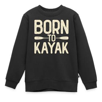 Kajak Kajakfahrer Kajaker - Kinder Premium Organic Sweatshirt - Schwarz - Vorne - AI Model Kid Female (0cm)
