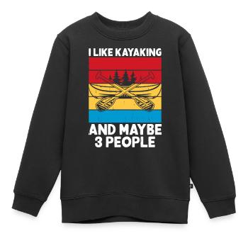 Kajak Kajakfahrer Kajaker - Kinder Premium Organic Sweatshirt - Schwarz - Vorne - AI Model Kid Female (0cm)