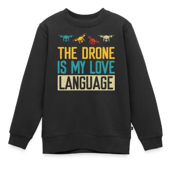 Drohne - Kinder Premium Organic Sweatshirt - Schwarz - Vorne - AI Model Kid Female (0cm)