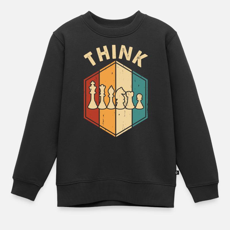 Échecs - Sweat Premium enfant bio - noir
