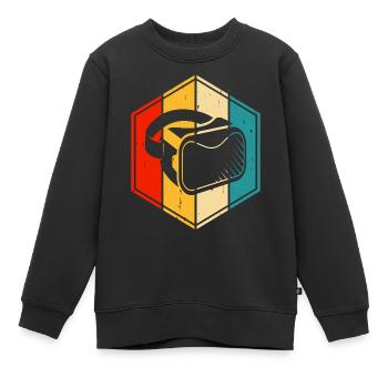 Réalité virtuelle VR - Sweat Premium enfant bio - noir - Devant - AI Model Kid Female (0cm)