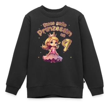Diese kleine Prinzessin ist 9 - 9. Geburtstag - Kinder Premium Organic Sweatshirt - Schwarz - Vorne - AI Model Kid Female (0cm)