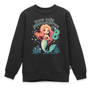 Diese kleine Meerjungfrau ist 8 - 8. Geburtstag - Kinder Premium Organic Sweatshirt - Schwarz - Vorne - AI Model Kid Female (0cm)