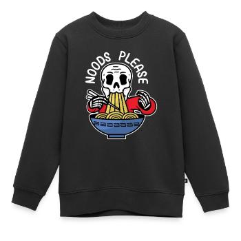 Noods please - Kinder Premium Organic Sweatshirt - Schwarz - Vorne - AI Model Kid Female (0cm)