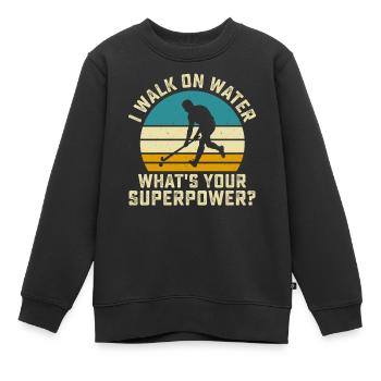 Hockey - Sweat Premium enfant bio - noir - Devant - AI Model Kid Female (0cm)