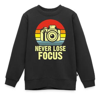 Fotograf - Kinder Premium Organic Sweatshirt - Schwarz - Vorne - AI Model Kid Female (0cm)