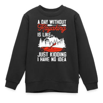 Kajak Kajakfahrer Kajaker - Kinder Premium Organic Sweatshirt - Schwarz - Vorne - AI Model Kid Female (0cm)