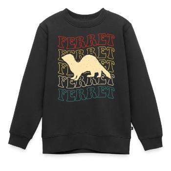 Frettchen - Kinder Premium Organic Sweatshirt - Schwarz - Vorne - AI Model Kid Female (0cm)