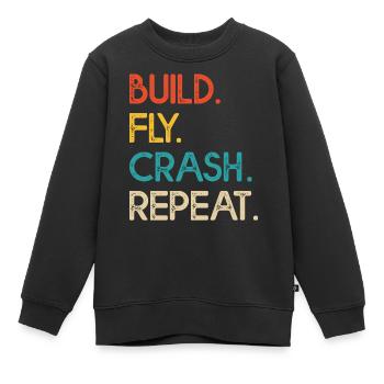 Drohne - Kinder Premium Organic Sweatshirt - Schwarz - Vorne - AI Model Kid Female (0cm)