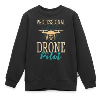 Drohne - Kinder Premium Organic Sweatshirt - Schwarz - Vorne - AI Model Kid Female (0cm)