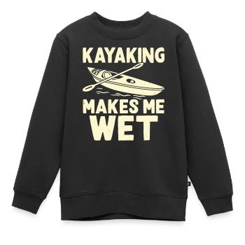 Kajak Kajakfahrer Kajaker - Kinder Premium Organic Sweatshirt - Schwarz - Vorne - AI Model Kid Female (0cm)