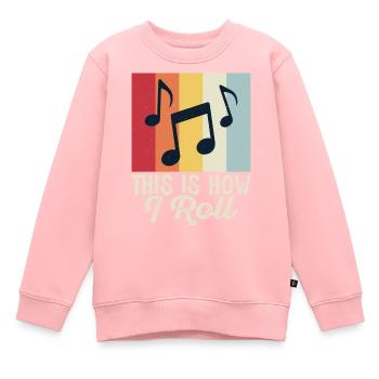 Partitions musicales Musiciens - Sweat Premium enfant bio - rose - Devant - AI Model Kid Female (0cm)