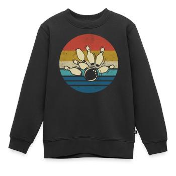 Bowling - Sweat Premium enfant bio - noir - Devant - AI Model Kid Female (0cm)
