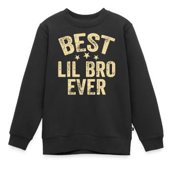 Meilleur petit frère - Sweat Premium enfant bio - noir - Devant - AI Model Kid Female (0cm)