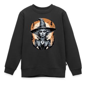 Klassische Hexe 8 - Kinder Premium Organic Sweatshirt - Schwarz - Vorne - AI Model Kid Female (0cm)