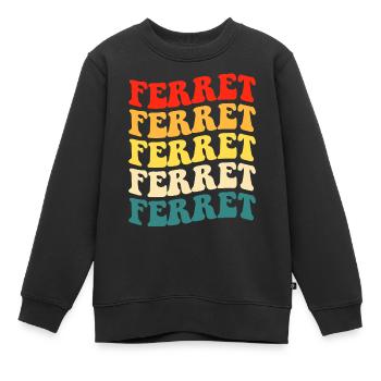 Frettchen - Kinder Premium Organic Sweatshirt - Schwarz - Vorne - AI Model Kid Female (0cm)
