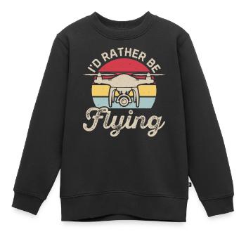 Drohne - Kinder Premium Organic Sweatshirt - Schwarz - Vorne - AI Model Kid Female (0cm)