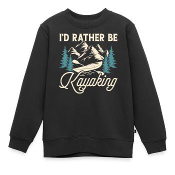 Kajak Kajakfahrer Kajaker - Kinder Premium Organic Sweatshirt - Schwarz - Vorne - AI Model Kid Female (0cm)