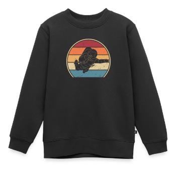 Vaisseau spatial rétro Taikonaut Cosmonaute Spaceman - Sweat Premium enfant bio - noir - Devant - AI Model Kid Female (0cm)