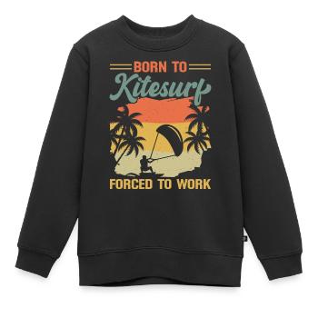 Kitesurf Kitesurfer Kiteboard Kitesurfen - Kinder Premium Organic Sweatshirt - Schwarz - Vorne - AI Model Kid Female (0cm)