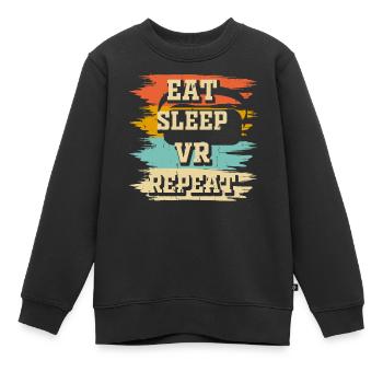 Réalité virtuelle VR - Sweat Premium enfant bio - noir - Devant - AI Model Kid Female (0cm)