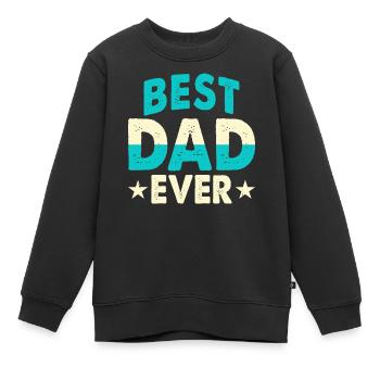 Meilleur papa - Sweat Premium enfant bio - noir - Devant - AI Model Kid Female (0cm)