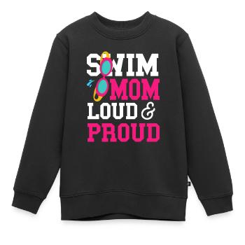 Nageuse Nageuse Maman - Sweat Premium enfant bio - noir - Devant - AI Model Kid Female (0cm)