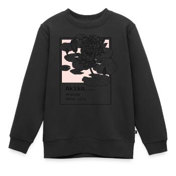 Seerose Akiko - Kinder Premium Organic Sweatshirt - Schwarz - Vorne - AI Model Kid Female (0cm)