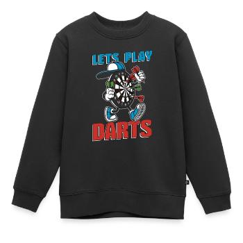 Target Sports Lets Play Darts Loves Dartboard - Sweat Premium enfant bio - noir - Devant - AI Model Kid Female (0cm)