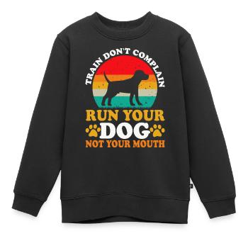 Hund Hundeerziehung - Kinder Premium Organic Sweatshirt - Schwarz - Vorne - AI Model Kid Female (0cm)