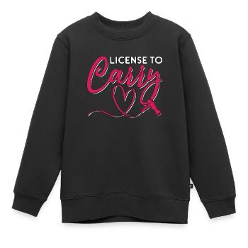 Cosmetology License To Carry Cosmetics Hairdresser - Kinder Premium Organic Sweatshirt - Schwarz - Vorne - AI Model Kid Female (0cm)