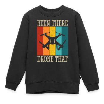 Drohne - Kinder Premium Organic Sweatshirt - Schwarz - Vorne - AI Model Kid Female (0cm)