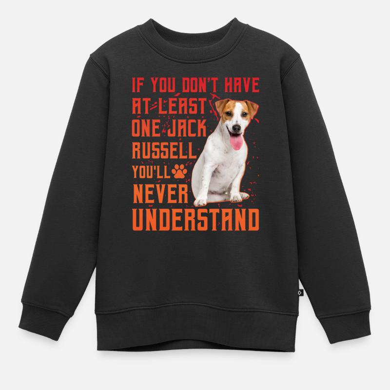 Jack Russell - Sweat Premium enfant bio - noir