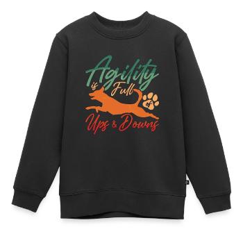Service Dog Trainer Agility Is Full Of Service Dog - Kinder Premium Organic Sweatshirt - Schwarz - Vorne - AI Model Kid Female (0cm)
