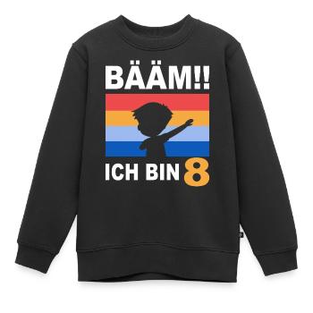 8. Geburtstag Bääm 8 Jahre Geschenk Dabbing - Kinder Premium Organic Sweatshirt - Schwarz - Vorne - AI Model Kid Female (0cm)