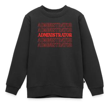 Administrator Admin Administrative Appreciation - Kids Premium Organic Sweatshirt - black - Front - AI Model Kid Female (0cm)