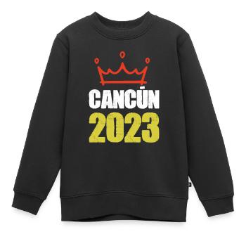Cancun 2023 - Kinder Premium Organic Sweatshirt - Schwarz - Vorne - AI Model Kid Female (0cm)